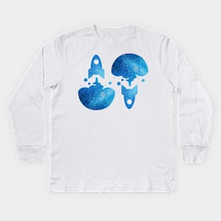 Rocket Pattern Kids Long Sleeve T-Shirt